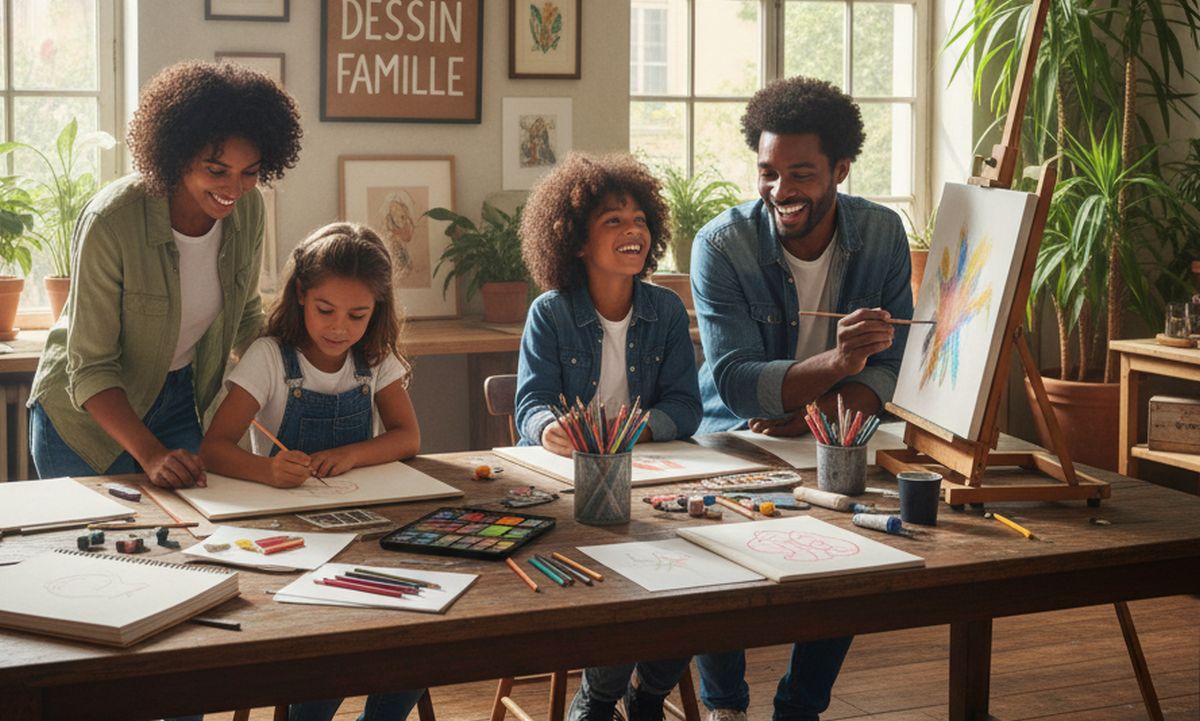 Comment organiser un atelier de dessin en famille